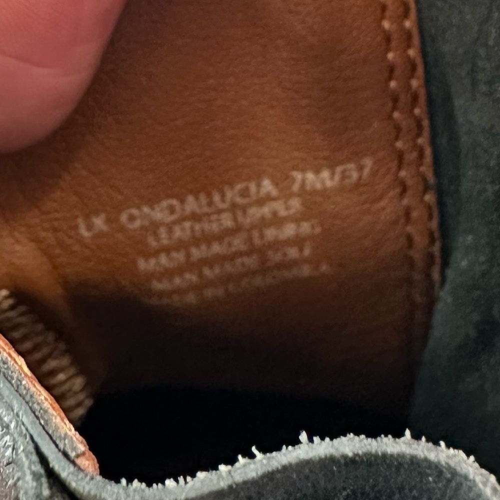 Lucky brand Ondalucia womens ankle booties size 7 37 leather moto biker boots - Picture 11 of 13